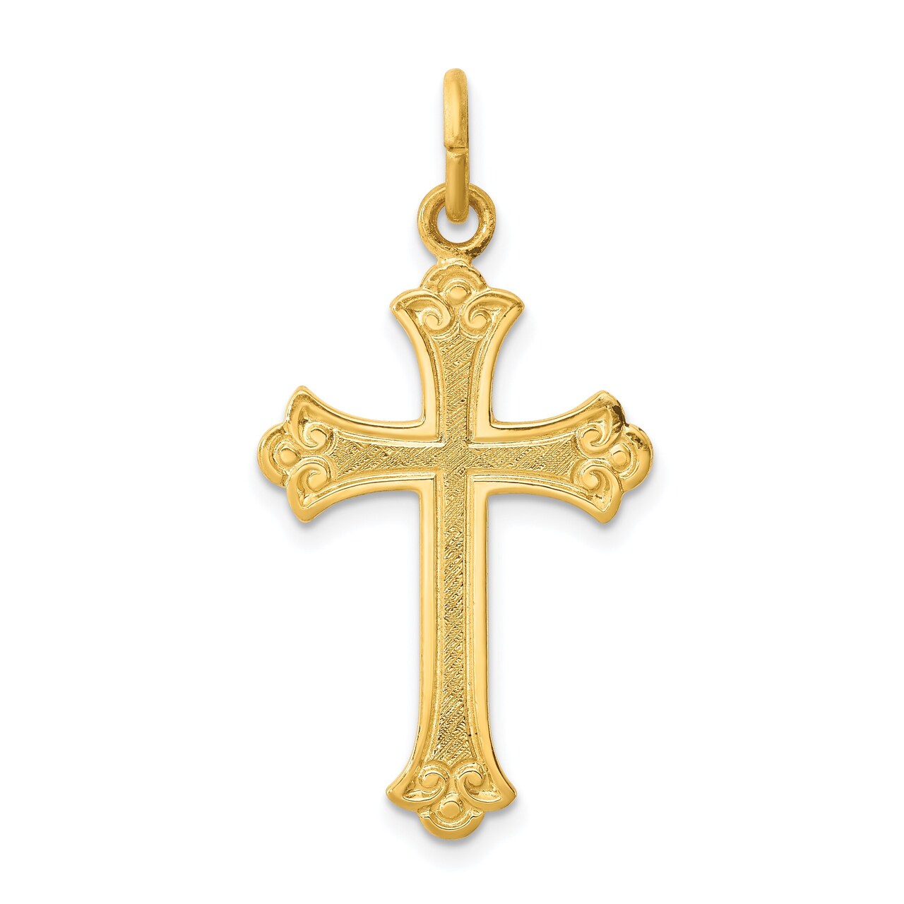 Sterling Silver Gold Plated Cross Charm 57.6 X 31.8mm Jewerly